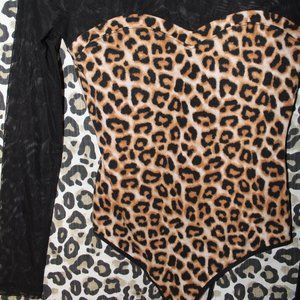 Forever 21 Bodysuit Cheetah Print